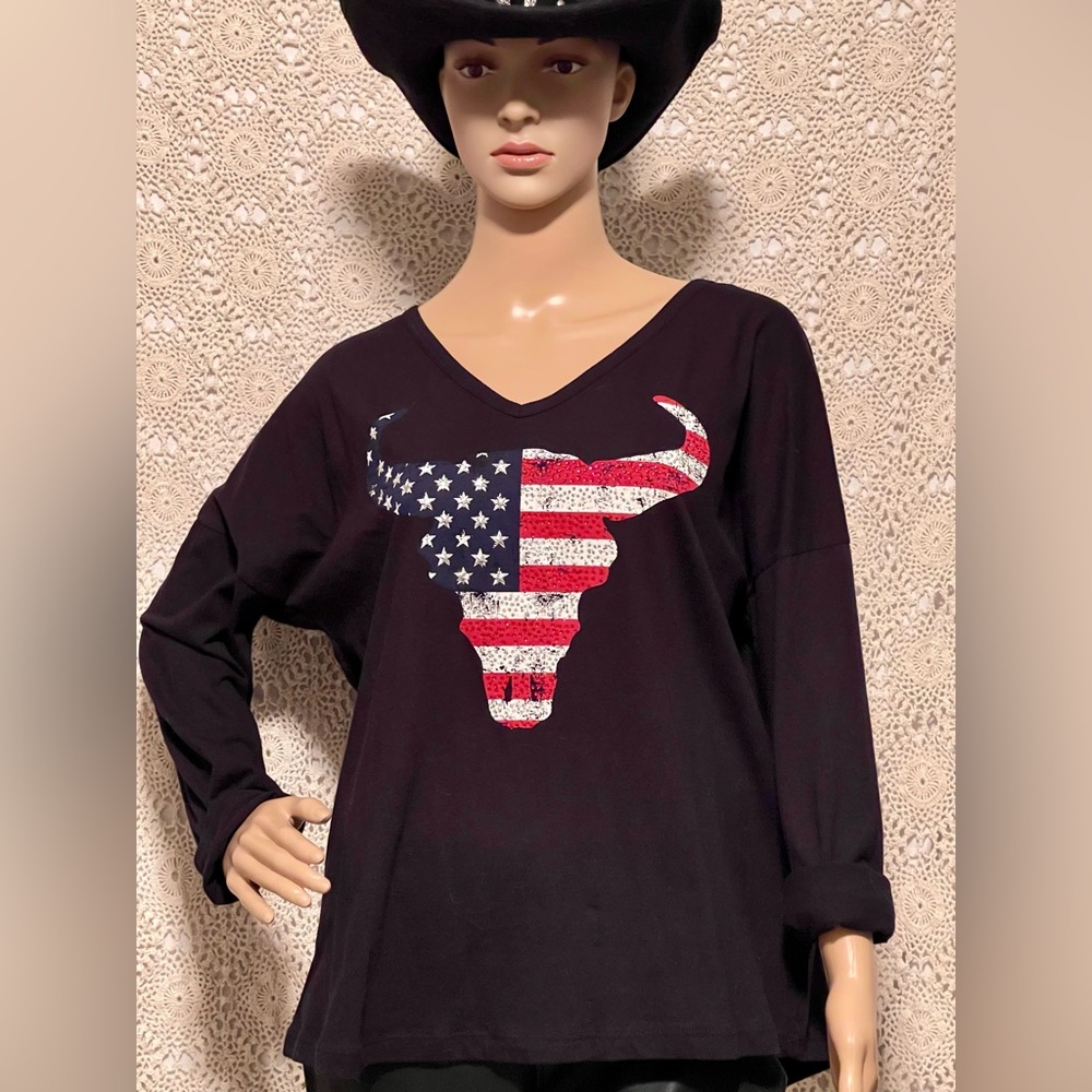Americana print top🇺🇸
